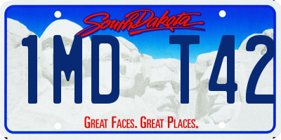 SD license plate 1MDT42