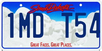SD license plate 1MDT54