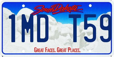 SD license plate 1MDT59