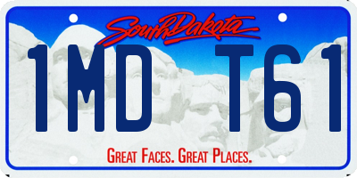 SD license plate 1MDT61