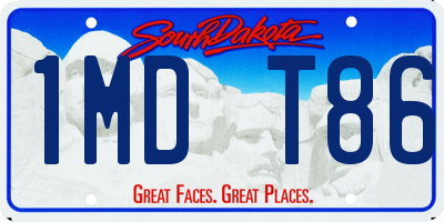 SD license plate 1MDT86