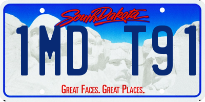 SD license plate 1MDT91