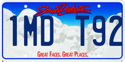 SD license plate 1MDT92
