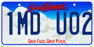 SD license plate 1MDU02