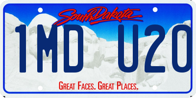 SD license plate 1MDU20