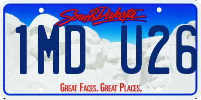 SD license plate 1MDU26