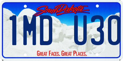 SD license plate 1MDU30