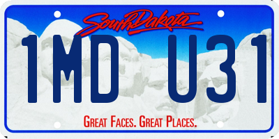 SD license plate 1MDU31
