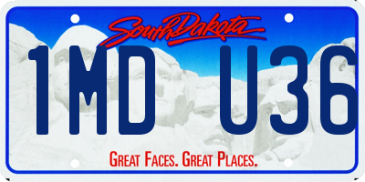 SD license plate 1MDU36