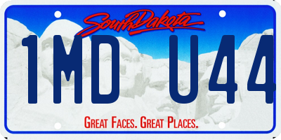 SD license plate 1MDU44