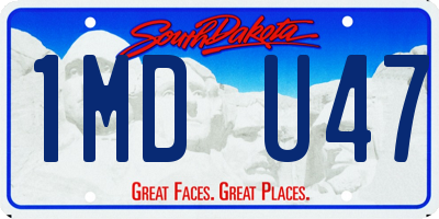 SD license plate 1MDU47