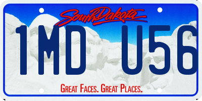 SD license plate 1MDU56