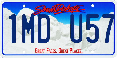 SD license plate 1MDU57