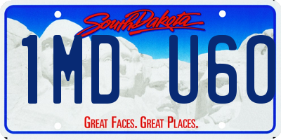 SD license plate 1MDU60