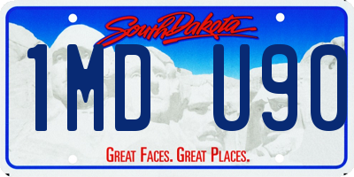 SD license plate 1MDU90