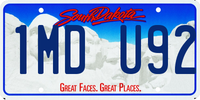 SD license plate 1MDU92