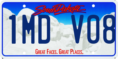 SD license plate 1MDV08