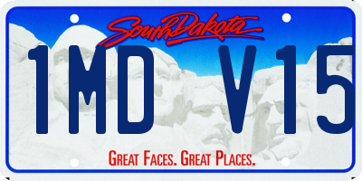 SD license plate 1MDV15