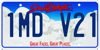 SD license plate 1MDV21