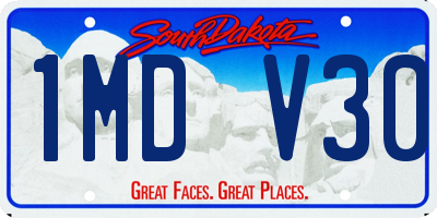 SD license plate 1MDV30