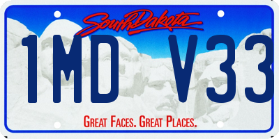 SD license plate 1MDV33