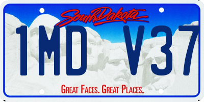 SD license plate 1MDV37