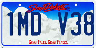 SD license plate 1MDV38