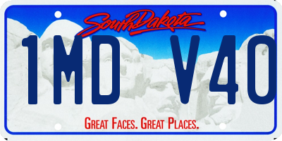 SD license plate 1MDV40