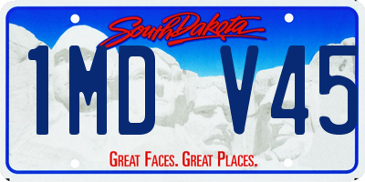 SD license plate 1MDV45