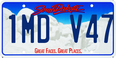SD license plate 1MDV47