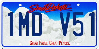 SD license plate 1MDV51