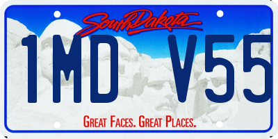 SD license plate 1MDV55