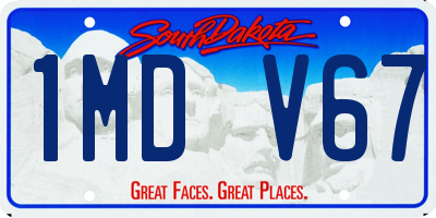 SD license plate 1MDV67