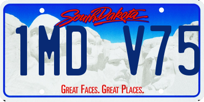 SD license plate 1MDV75