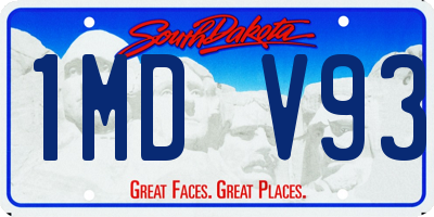 SD license plate 1MDV93