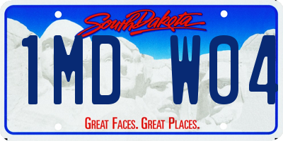 SD license plate 1MDW04