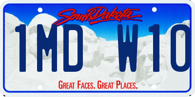 SD license plate 1MDW10