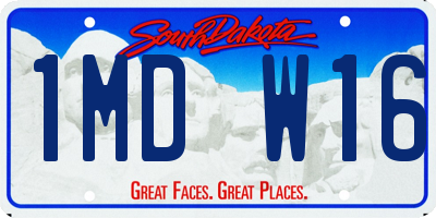 SD license plate 1MDW16