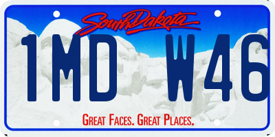 SD license plate 1MDW46