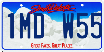 SD license plate 1MDW55