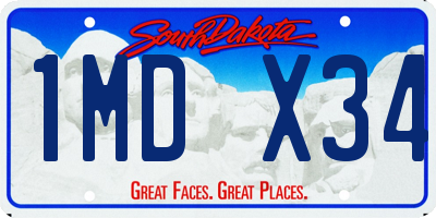 SD license plate 1MDX34