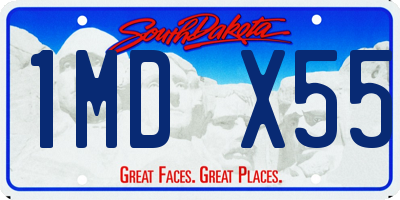 SD license plate 1MDX55