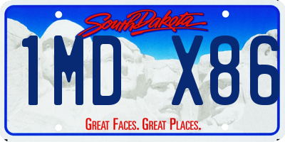 SD license plate 1MDX86