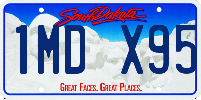 SD license plate 1MDX95