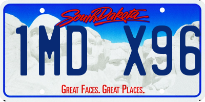 SD license plate 1MDX96