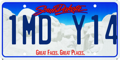 SD license plate 1MDY14