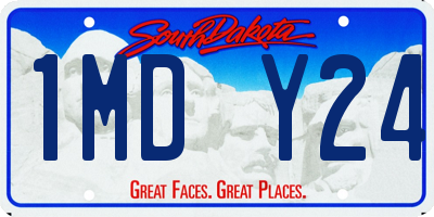 SD license plate 1MDY24