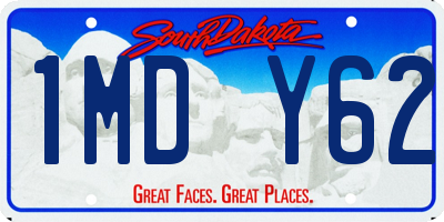 SD license plate 1MDY62