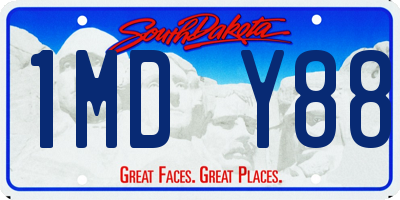 SD license plate 1MDY88