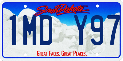 SD license plate 1MDY97